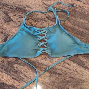 Teal/green bikini top